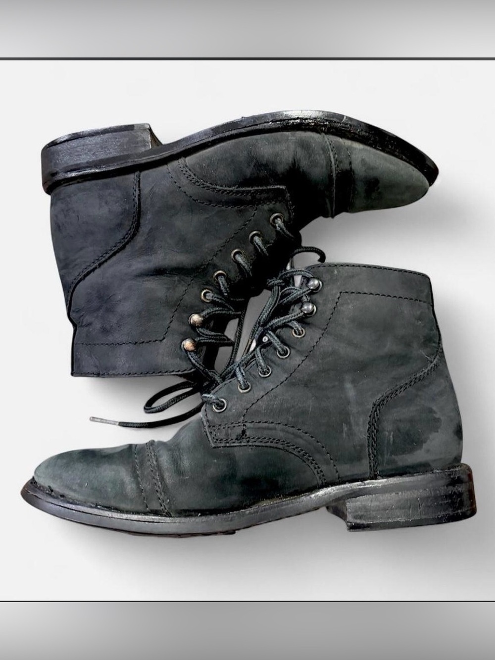 Thursday Boot Co Captain Black Matte Leather Boots Women's 7.5 GYW